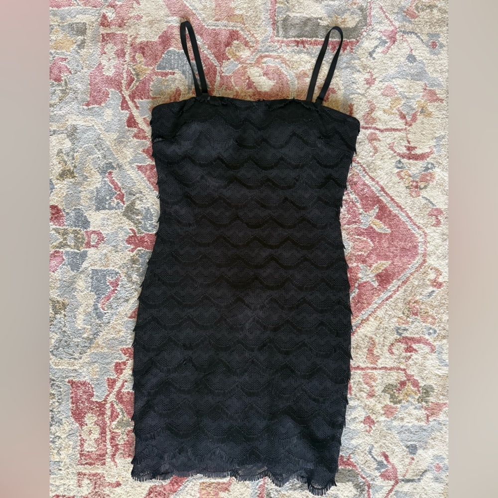 GUESS Black Scalloped Lace Dress size 8
